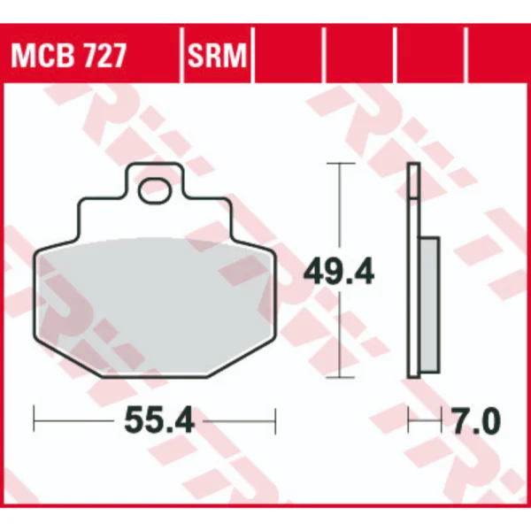 TRW MCB727SRM Front/Rear Brake Pads