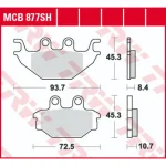 TRW MCB877SH Rear Brake Pads