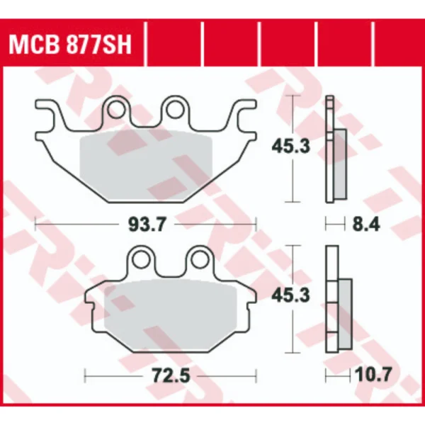 TRW MCB877SH Rear Brake Pads