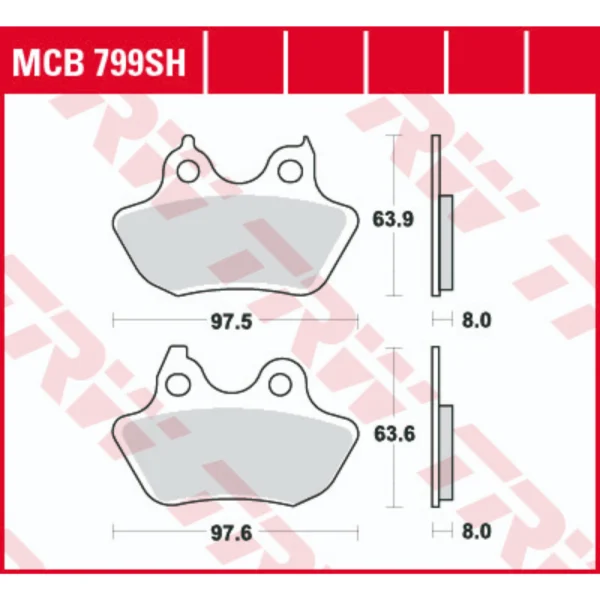 TRW MCB799SH Rear Brake Pads