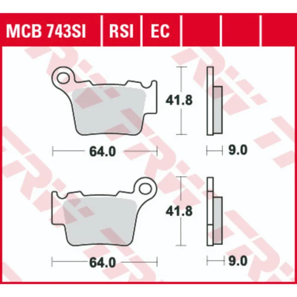 TRW MCB743EC Front/Rear Brake Pads