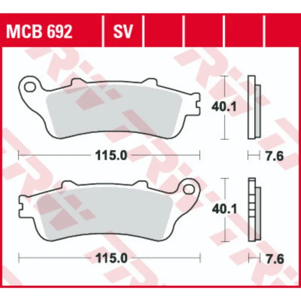 TRW MCB692SV Front Brake Pads