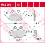 TRW MCB760SI Front/Rear Brake Pads