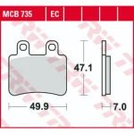 TRW MCB735EC Front/Rear Brake Pads