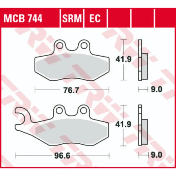 TRW MCB744SRM Front/Rear Brake Pads