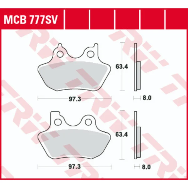 TRW MCB777SV Front Brake Pads