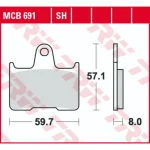 TRW MCB691SH Rear Brake Pads
