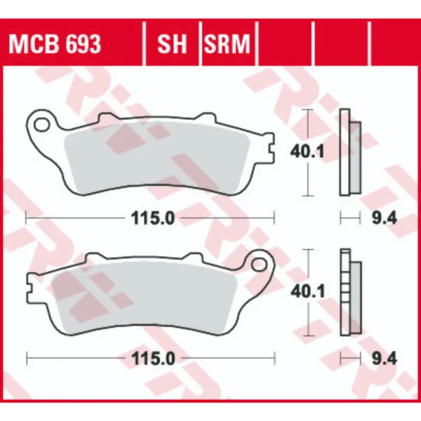 TRW MCB693 Front/Rear Brake Pads
