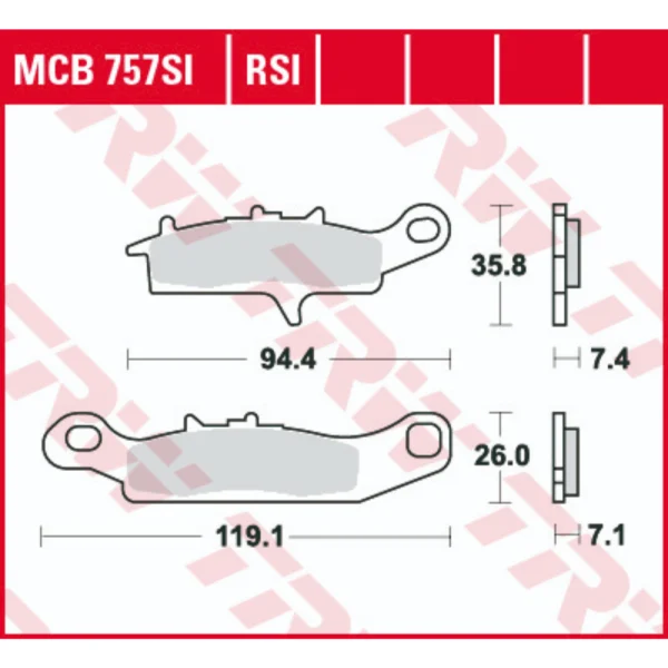 TRW MCB757SI Front Brake Pads