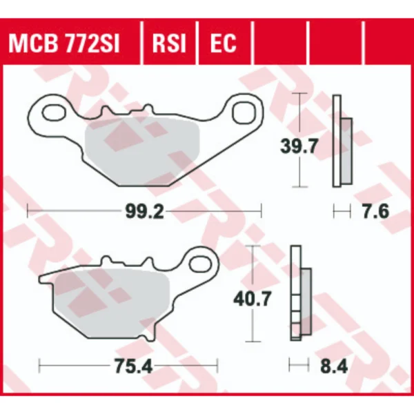 TRW MCB772SI Front/Rear Brake Pads