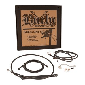 Burly Bagger Bar Cable/Line Kit 13" Black 21-23 FLHT & FLHX