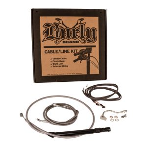 Burly Bagger Bar Cable/Line Kit 13" Stainless Steel 21-23 FLHT & FLHX