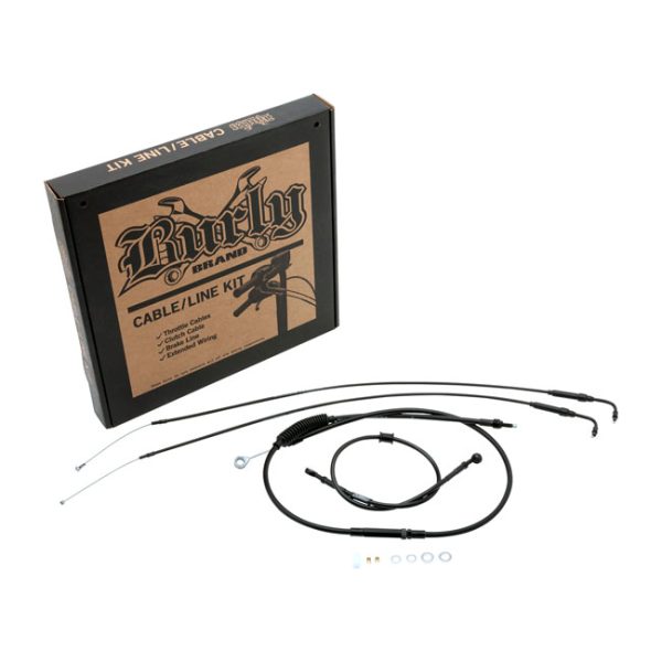 Burly Short Cable/Line Kit for Clip-On/Clubman Bars 14-22 XL