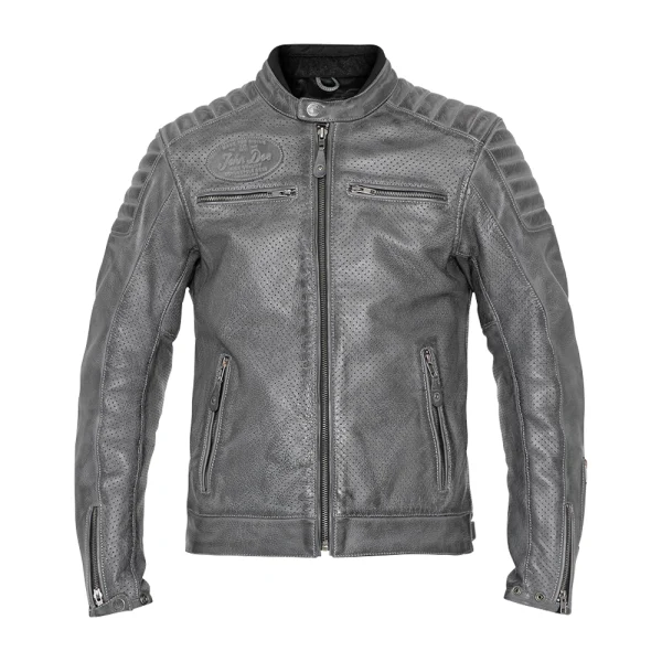 John Doe Storm Grey Leather Jacket