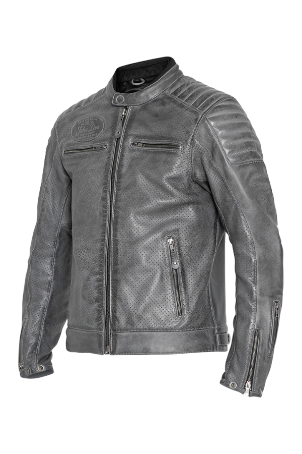 John Doe Storm Grey Leather Jacket