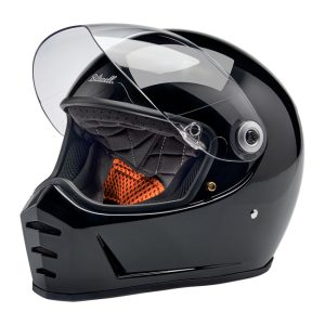 Biltwell Lane Splitter Helmet Gloss Black, Motoee.com