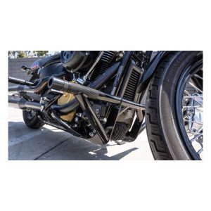 Burly Brawler Crash Bar Kit M8 Softail Black, Motoee.com