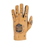 Helstons Kustom Leather Gloves Brown