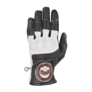 Helstons Piste Summer Leather Gloves Black/White