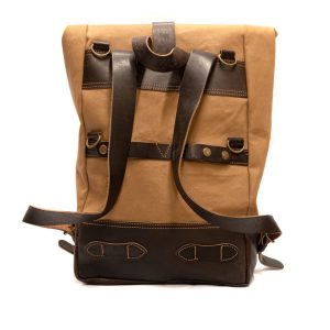 Holy Freedom Roll-Top Backpack Brown, Motoee.com