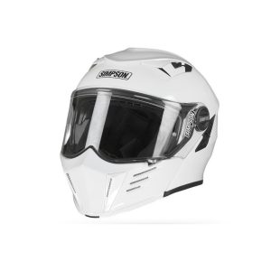 Simpson Darksome Helmet White, Motoee.com