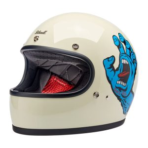 Biltwell Gringo Santa Cruz Handmade Helmet Vintage White