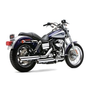 Cobra 3" Slip-on Mufflers Chrome 91-16 Dyna, Motoee.com