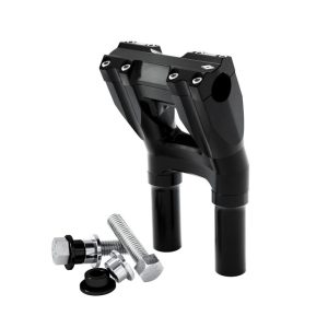 Kraus Kickback Risers 25mm Clamp 200mm Rise Black 84-23 H-D