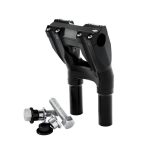 Kraus Kickback Risers 28mm Clamp 200mm Rise Black 84-23 H-D