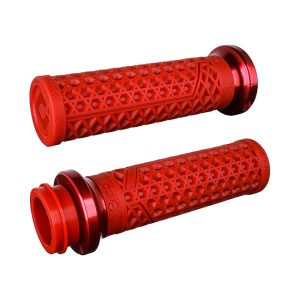 ODI V-Twin Lock-On TBW Vans Grips Red 08-23 H-D