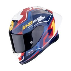 Scorpion EXO-R1 Evo Air II Coup Helmet White/Red/Blue