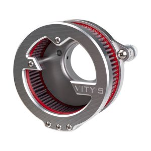 Vity's Design 'Massive' Air Cleaner silver 04-17 Dyna/01-15 Softail/02-07 Touring