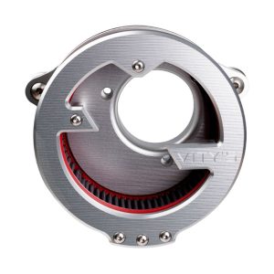 Vity's Design 'Massive' Air Cleaner Silver 04-17 Dyna/01-15 Softail/02-07 Touring, Motoee.com