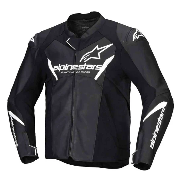 Alpinestars Faster V3 кожаная куртка черная/белая