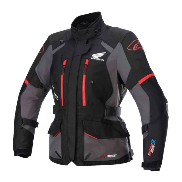 Alpinestars Honda Andes V3 Drystar Waterproof Ladies Jacket Black/Grey/Red