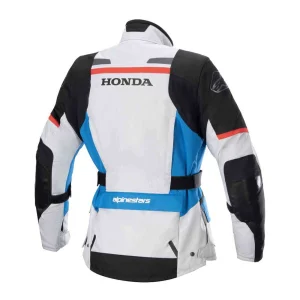 Alpinestars Honda Andes V3 Drystar Waterproof Ladies Jacket Grey/Blue/Red, Motoee.com