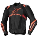 Alpinestars Missile Ignition V3 perforeeritud meeste nahkjope must/punane