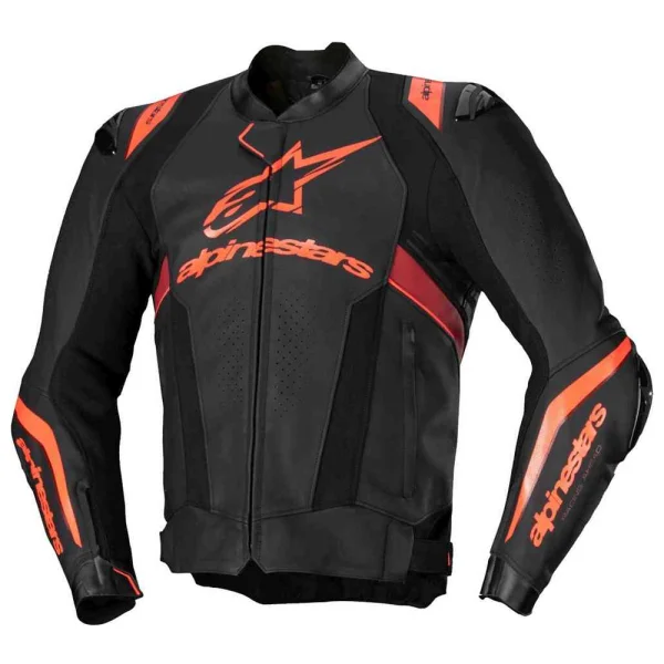 Alpinestars Missile Ignition V3 perforeeritud meeste nahkjope must/punane