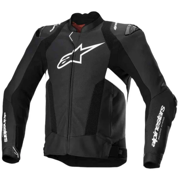 Alpinestars Missile V3 Airflow perforeeritud meeste nahkjope must/valge