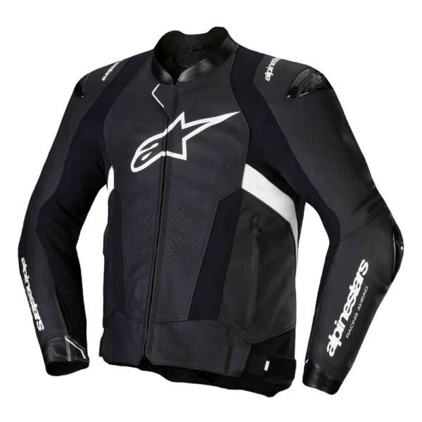 Alpinestars Missile V3 Leather Jacket Black/White