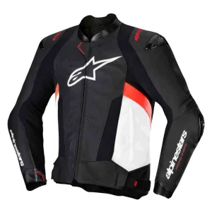 Alpinestars Missile V3 Leather Jacket Black/White/Red