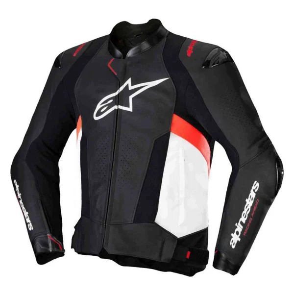 Alpinestars Missile V3 Leather Jacket Black/White/Red