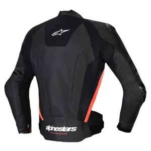 Alpinestars Missile V3 Leather Jacket Black/White/Red, Motoee.com