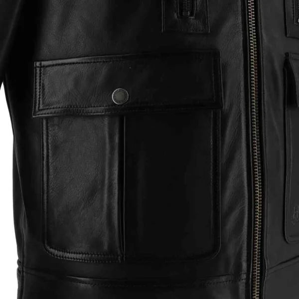 Helstons Downtown Leather Jacket Black