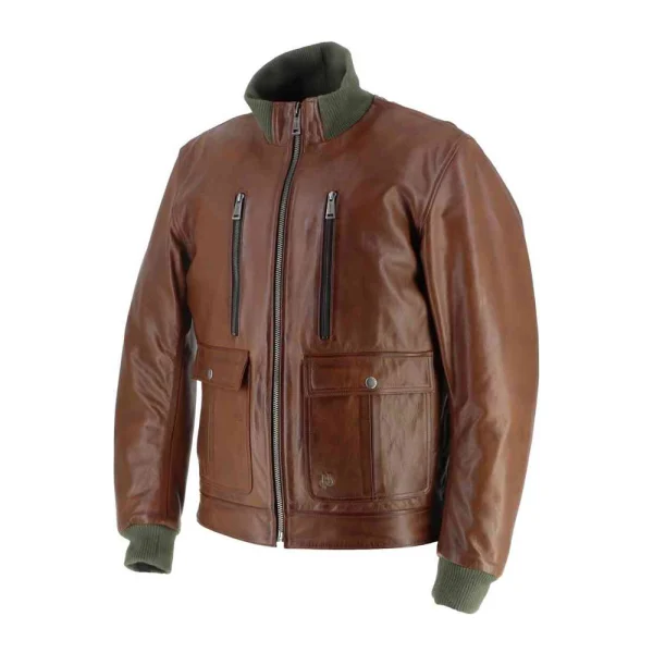 Helstons Downtown Leather Jacket Brown