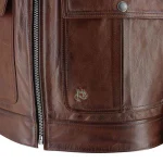 Helstons Downtown Leather Jacket Brown