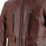 Helstons Downtown Leather Jacket Brown