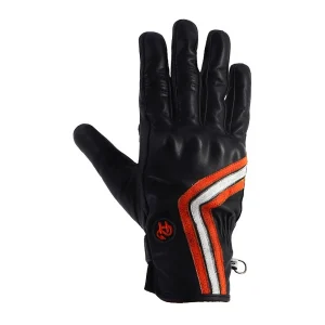 Helstons Line Gloves Black/White/Orange