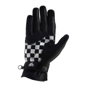 Helstons Line Gloves Black/White/Orange, Motoee.com