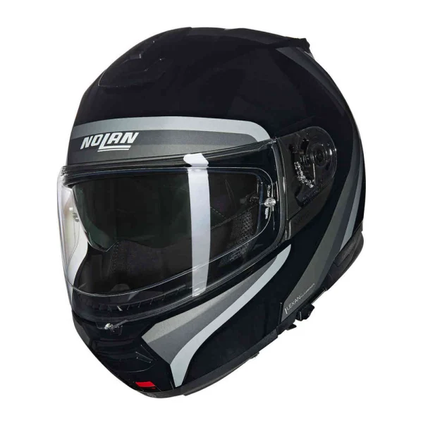 Nolan N100-6 Assoluto N-Com Helmet Black/White/Silver